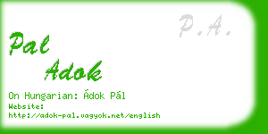 pal adok business card